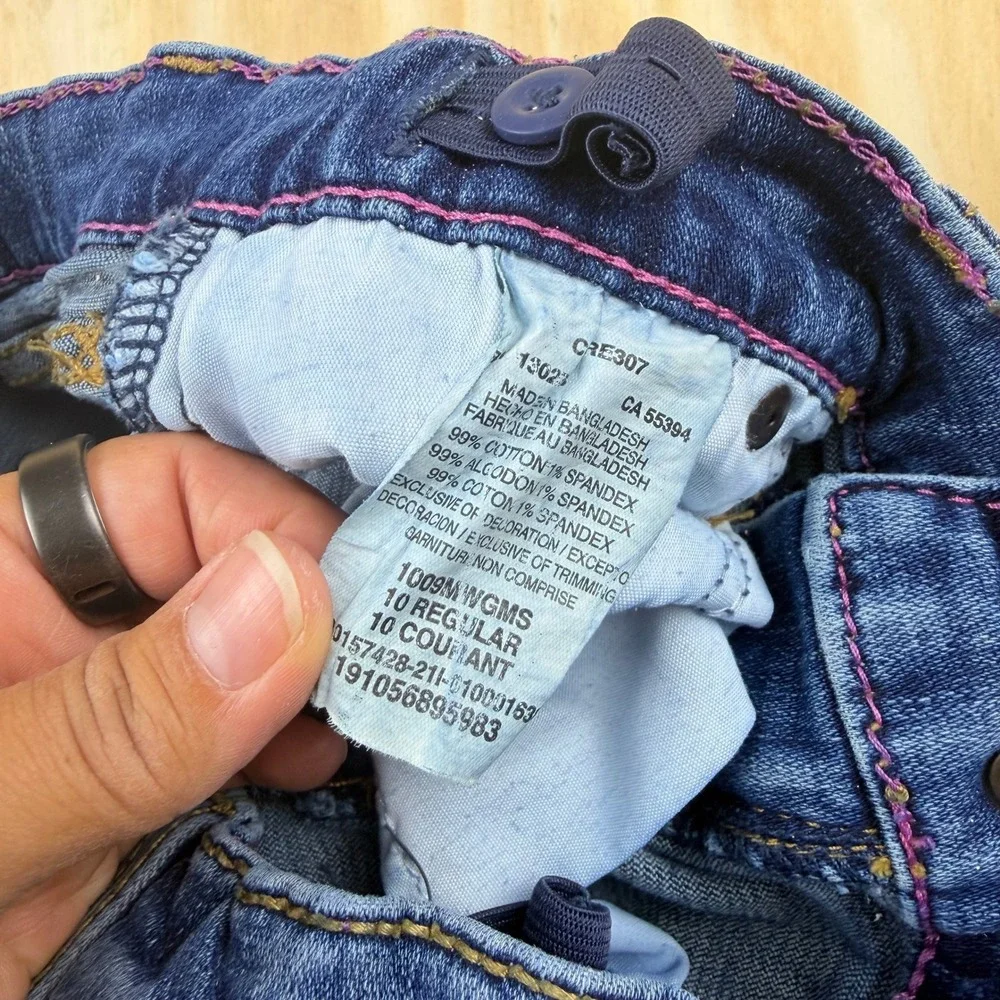 Wrangler Girls Medium Wash Bootcut Denim Jeans Size 10 Regular 1009MWGMS